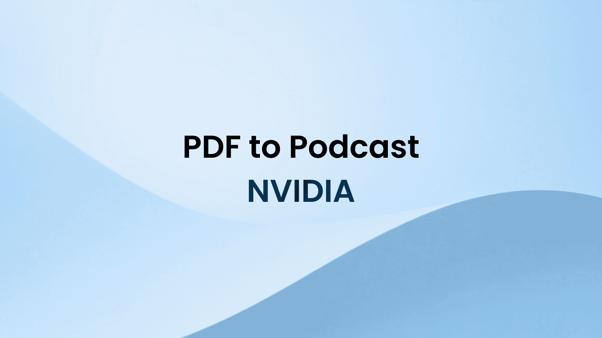PDF-to-Podcast Nvidia
